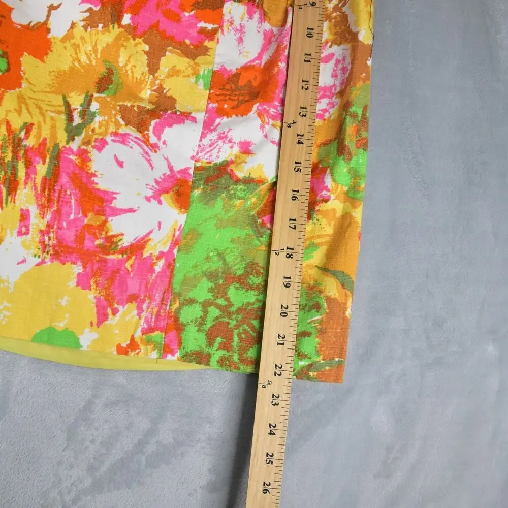 Talbots Skirt Women's 6 Floral Lined Back Zip A-Line